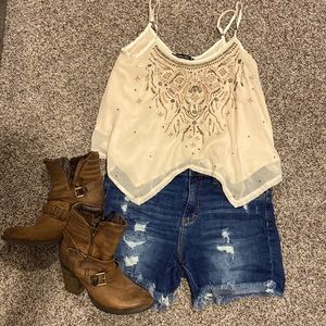 Abercrombie and Fitch Boho Swing Top Size Medium